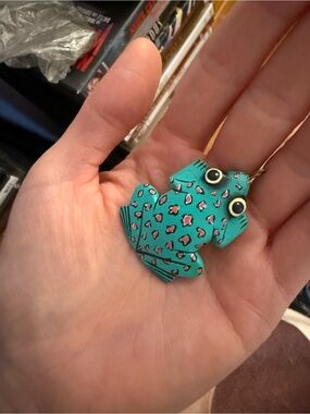 Hand painted Frog Pendant